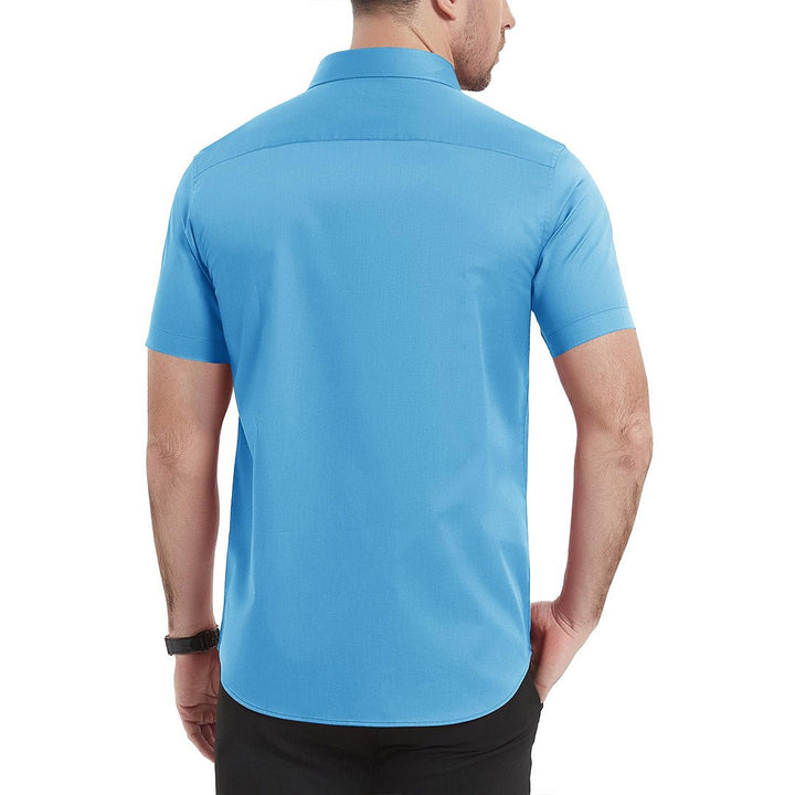 Men's Summer Casual Regular Fit Button Down Short Sleeve T-shirt - Men's Polo Shirts