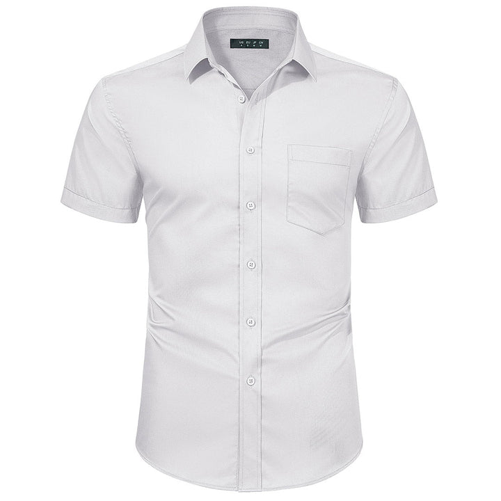 Men's Summer Casual Regular Fit Button Down Short Sleeve T-shirt - Men's Polo Shirts