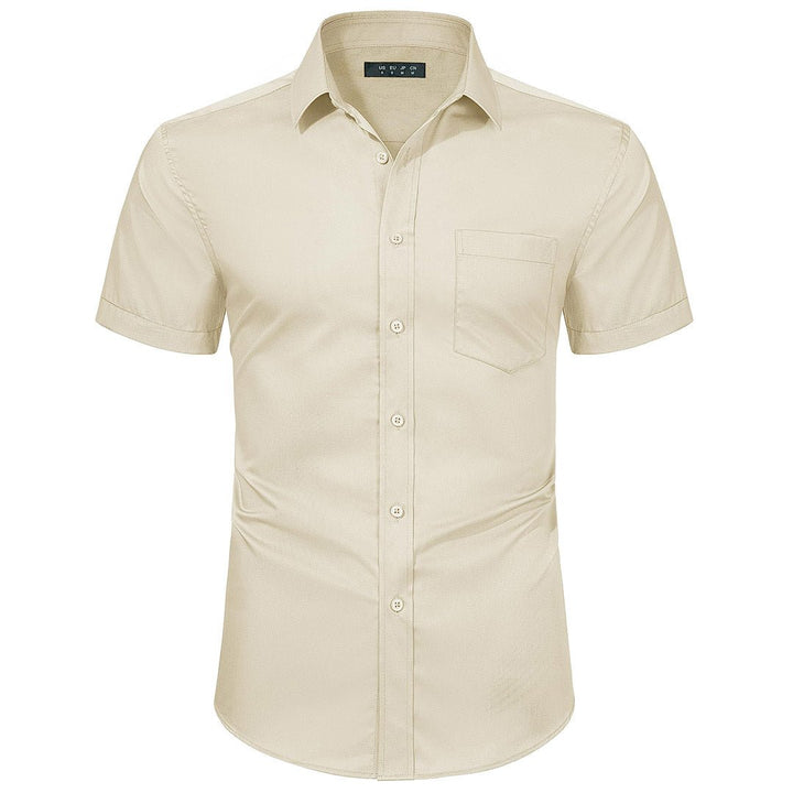 Men's Summer Casual Regular Fit Button Down Short Sleeve T-shirt - Men's Polo Shirts