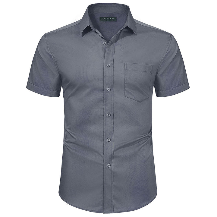 Men's Summer Casual Regular Fit Button Down Short Sleeve T-shirt - Men's Polo Shirts