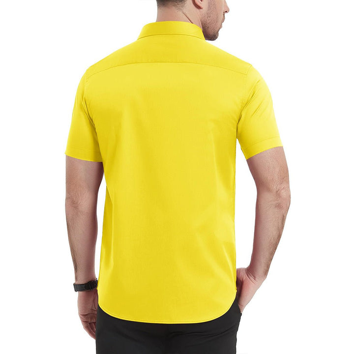 Men's Summer Casual Regular Fit Button Down Short Sleeve T-shirt - Men's Polo Shirts