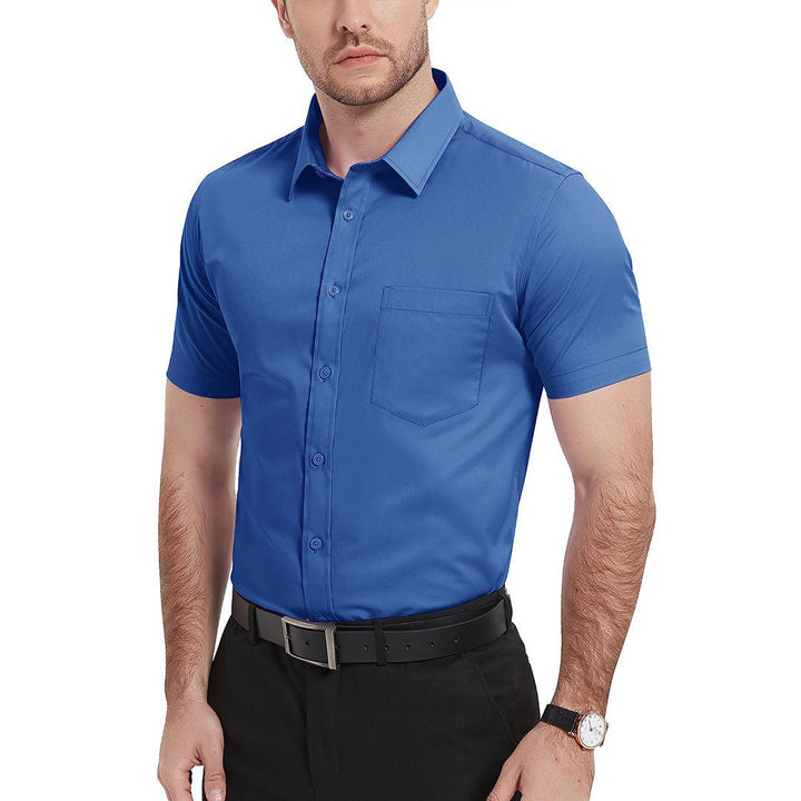 Men's Summer Casual Regular Fit Button Down Short Sleeve T-shirt - Men's Polo Shirts