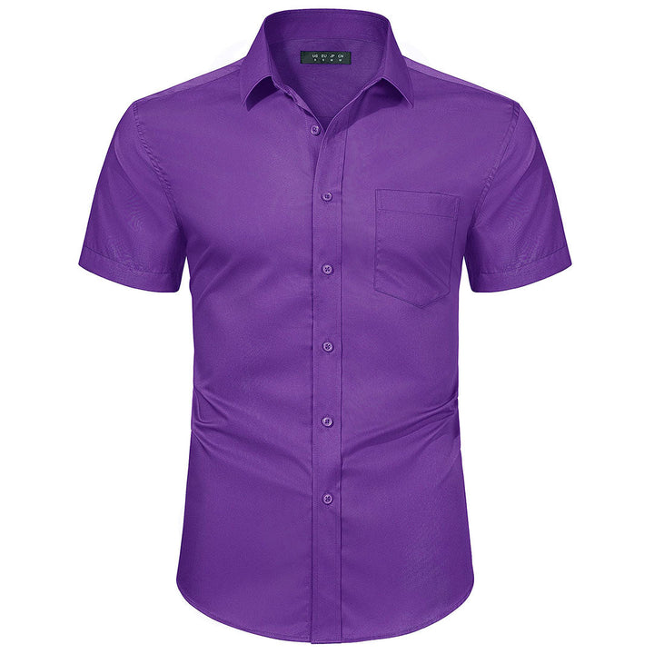 Men's Summer Casual Regular Fit Button Down Short Sleeve T-shirt - Men's Polo Shirts