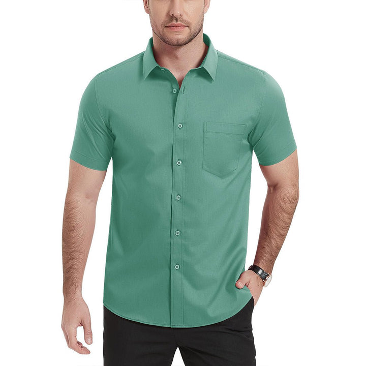 Men's Summer Casual Regular Fit Button Down Short Sleeve T-shirt - Men's Polo Shirts