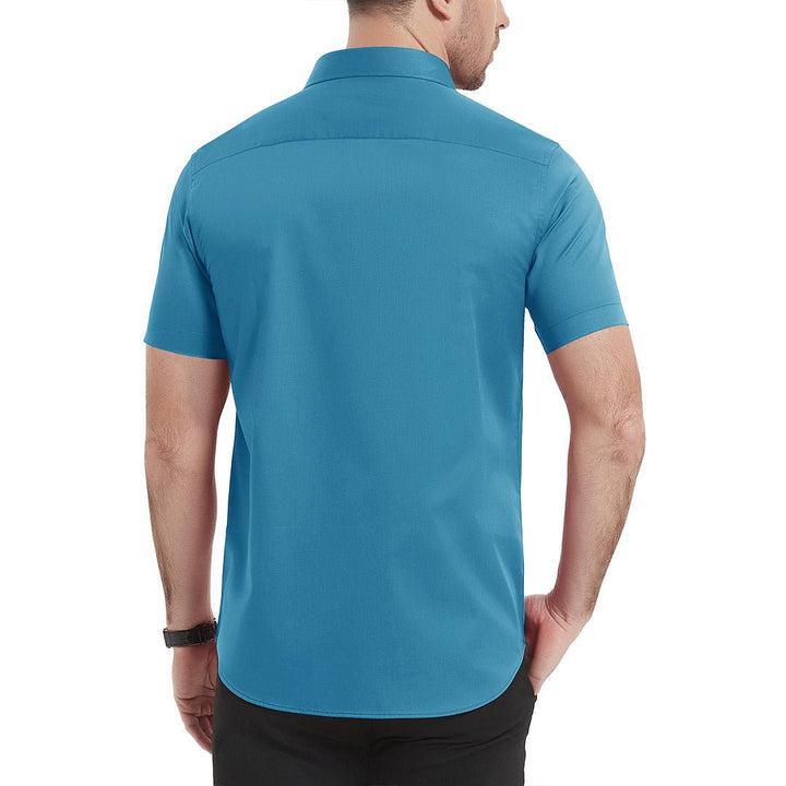 Men's Summer Casual Regular Fit Button Down Short Sleeve T-shirt - Men's Polo Shirts