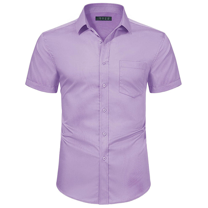 Men's Summer Casual Regular Fit Button Down Short Sleeve T-shirt - Men's Polo Shirts