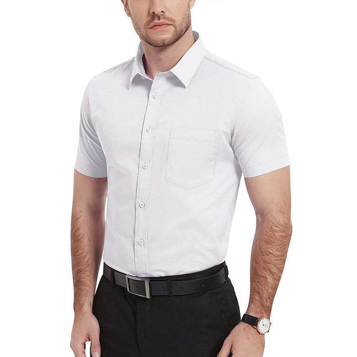 Men's Summer Casual Regular Fit Button Down Short Sleeve T-shirt - Men's Polo Shirts
