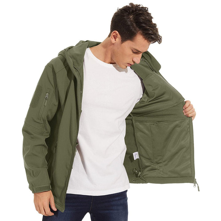 Men's Tactical Jacket with Hood Softshell Coat - Fall Winter 2022