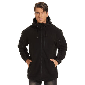 TACVASEN Army Green Men's Tactical Fleece Jacket Hoodie Winter Down Jackets