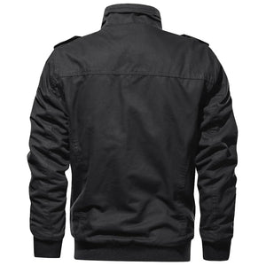 TACVASEN Black Men's Military Cargo Jacket Lightweight Tactical Windbreaker