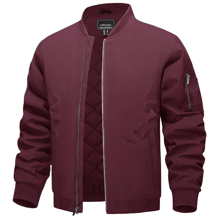 Men's Thermal Quilted Water Resistant Bomber Jacket -