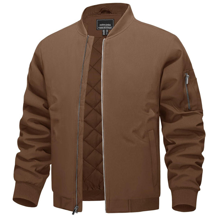 Men's Thermal Quilted Water Resistant Bomber Jacket -