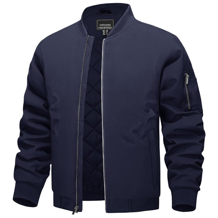 Men's Thermal Quilted Water Resistant Bomber Jacket -