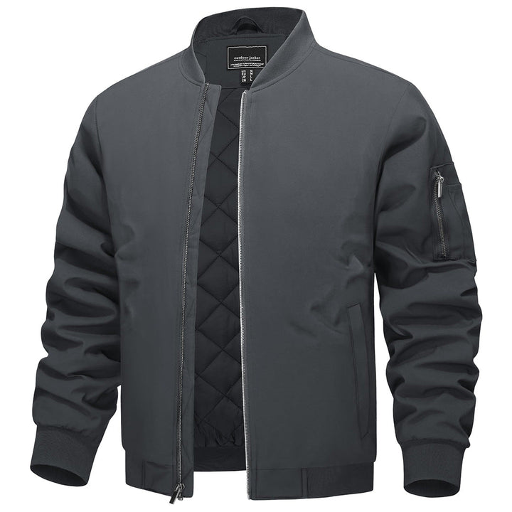 Men's Thermal Quilted Water Resistant Bomber Jacket -