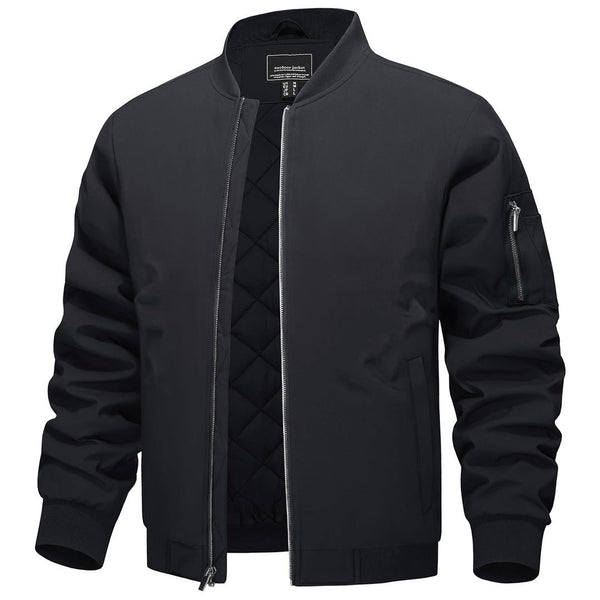 Men's Thermal Quilted Water Resistant Bomber Jacket -
