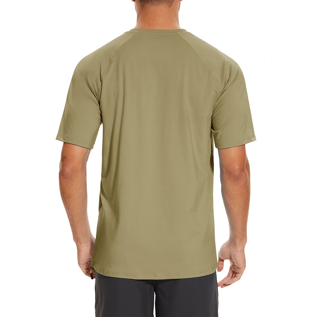 TACVASEN Cyan Men's UPF 50+ Breathable Quick - Dry Outdoor Swim T-Shirt