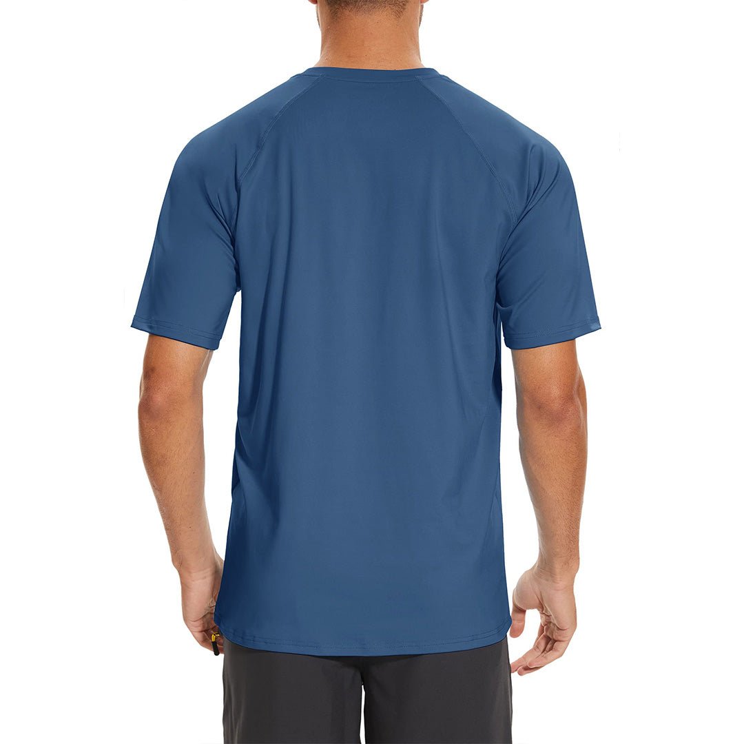 TACVASEN Blue Men's UPF 50+ Breathable Quick - Dry Outdoor Swim T-Shirt