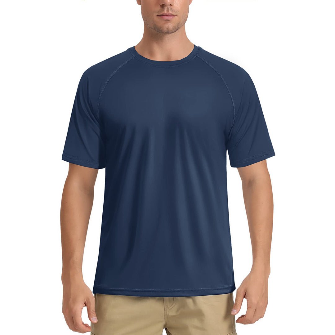 TACVASEN Blue Men's UPF 50+ Breathable Quick - Dry Outdoor Swim T-Shirt