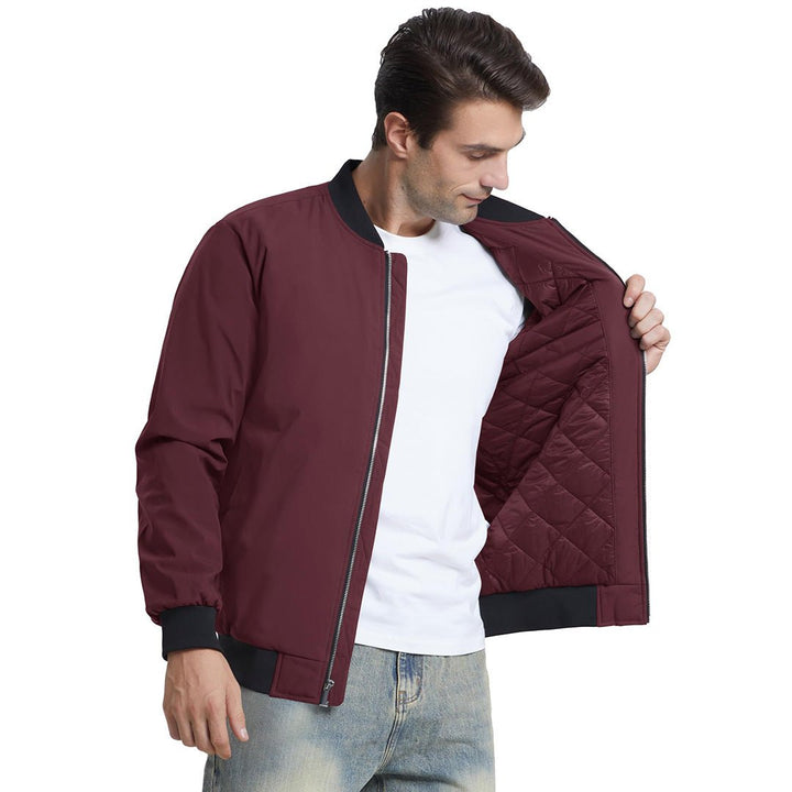 Men's Water-Resistant Windproof Bomber Casual Jackets - Men's Coats