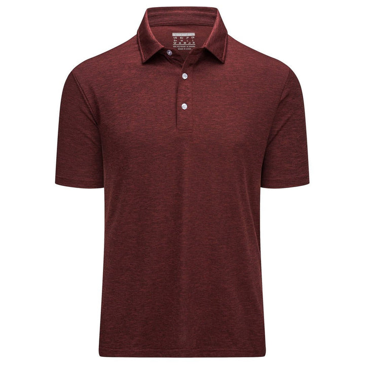TACVASEN Golf 3 Buttons Spread Collar Solid Polo Shirt - Men's Polo Shirts