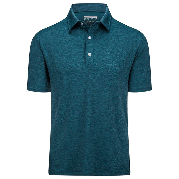 TACVASEN Golf 3 Buttons Spread Collar Solid Polo Shirt - Men's Polo Shirts