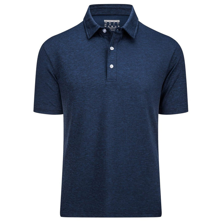 TACVASEN Golf 3 Buttons Spread Collar Solid Polo Shirt - Men's Polo Shirts