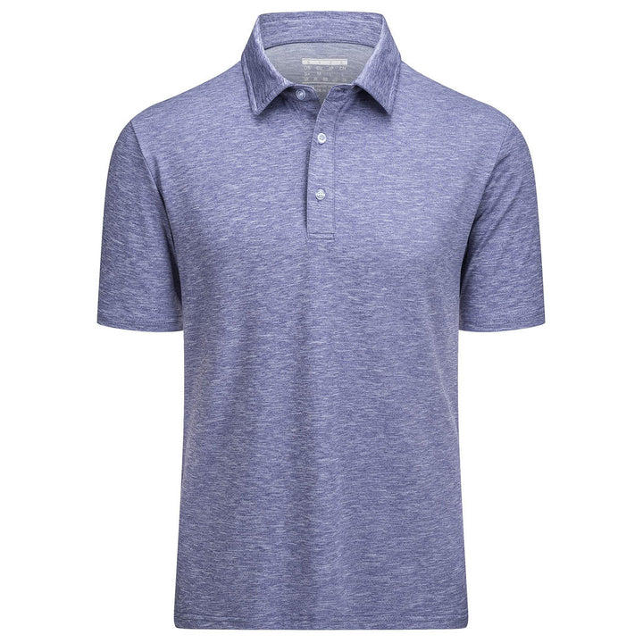 TACVASEN Golf 3 Buttons Spread Collar Solid Polo Shirt - Men's Polo Shirts