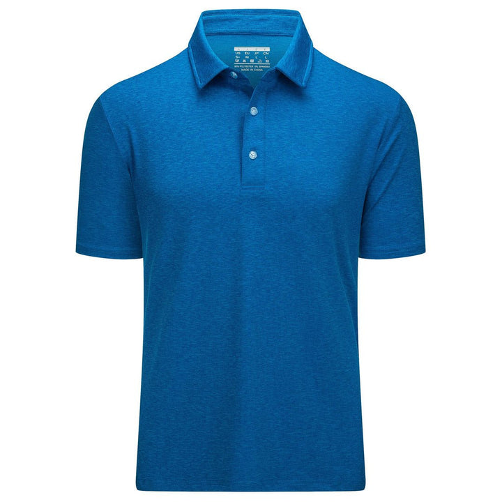 TACVASEN Golf 3 Buttons Spread Collar Solid Polo Shirt - Men's Polo Shirts