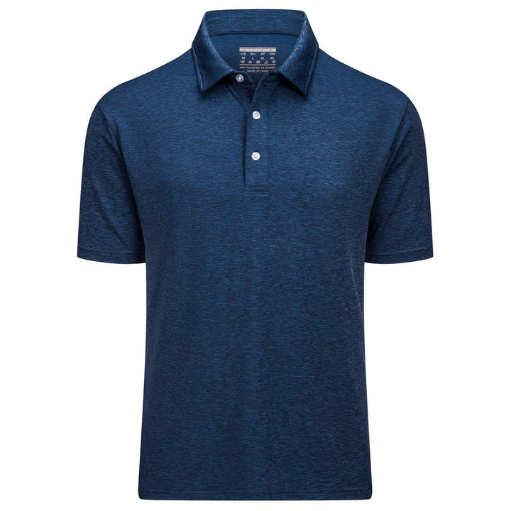 TACVASEN Golf 3 Buttons Spread Collar Solid Polo Shirt - Men's Polo Shirts