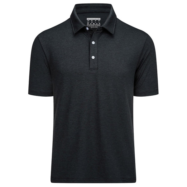 TACVASEN Golf 3 Buttons Spread Collar Solid Polo Shirt - Men's Polo Shirts