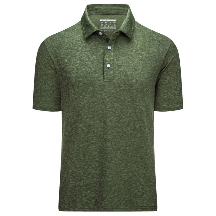 TACVASEN Golf 3 Buttons Spread Collar Solid Polo Shirt - Men's Polo Shirts