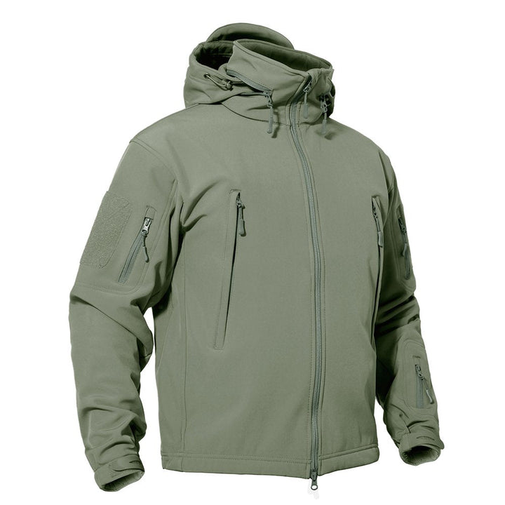 TACVASEN Men's Combat Airsoft Softshell Fleece Army Coat - Men's Coats