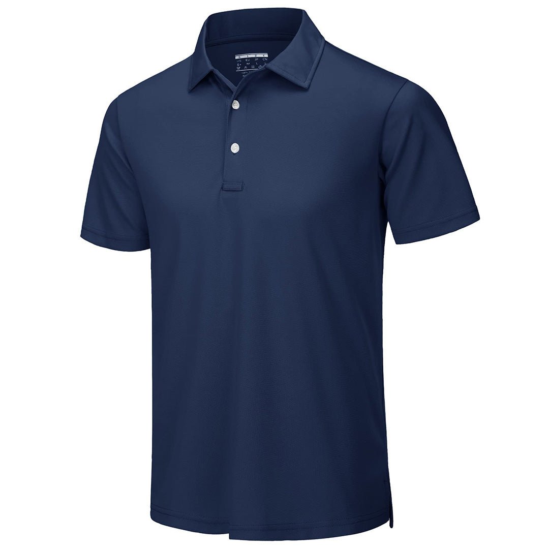 TACVASEN Navy Men's Dry Fit Short Sleeve Performance Golf Polo Work Shirt
