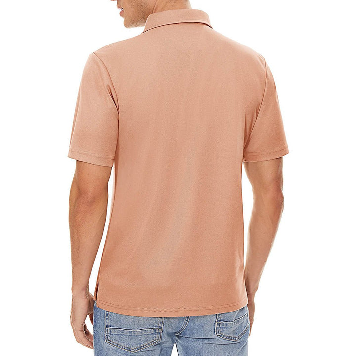 TACVASEN Men's Golf Tennis Quick Dry 3 Buttons Polo Shirt - Men's Polo Shirts