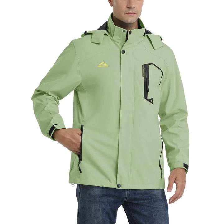 TACVASEN Men's Lightweight Waterproof Hooded Outdoor Hiking Jacket - Men's Jackets