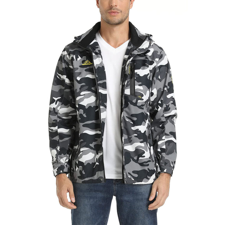 TACVASEN Men's Lightweight Waterproof Hooded Outdoor Hiking Jacket - Men's Jackets
