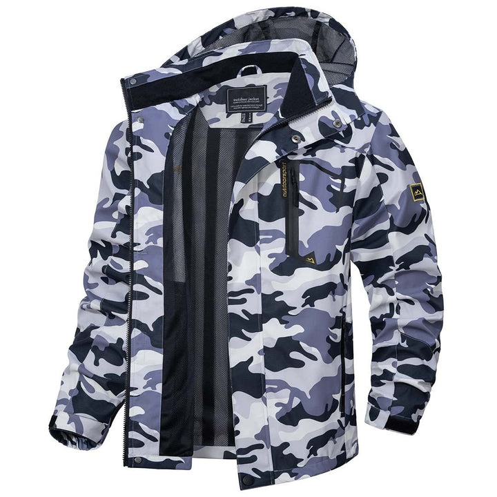 TACVASEN Men's Lightweight Waterproof Hooded Outdoor Hiking Jacket - Men's Jackets