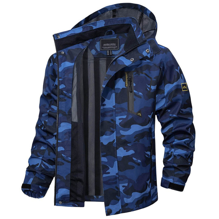 TACVASEN Men's Lightweight Waterproof Hooded Outdoor Hiking Jacket - Men's Jackets