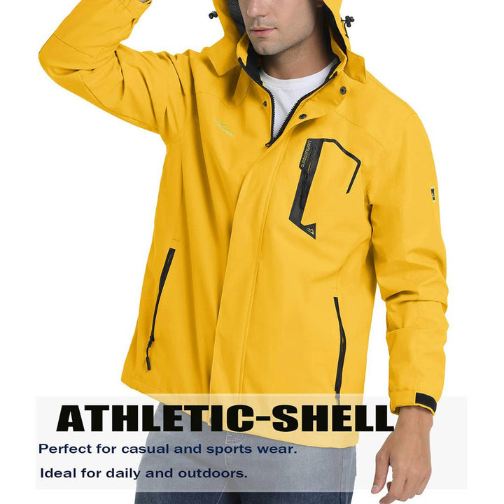 TACVASEN Men's Lightweight Waterproof Hooded Outdoor Hiking Jacket - Men's Jackets