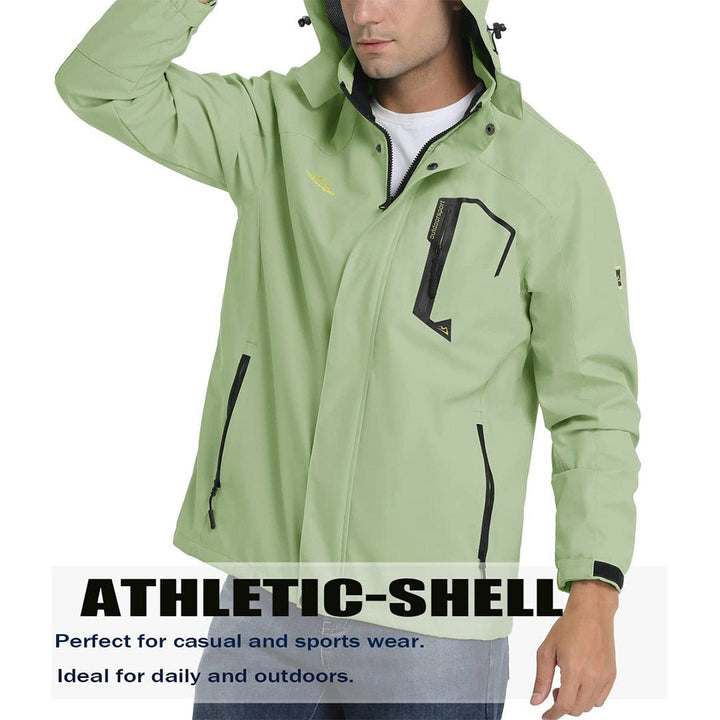 TACVASEN Men's Lightweight Waterproof Hooded Outdoor Hiking Jacket - Men's Jackets