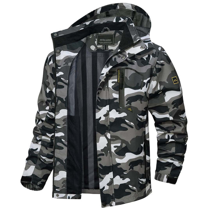 TACVASEN Men's Lightweight Waterproof Hooded Outdoor Hiking Jacket - Men's Jackets