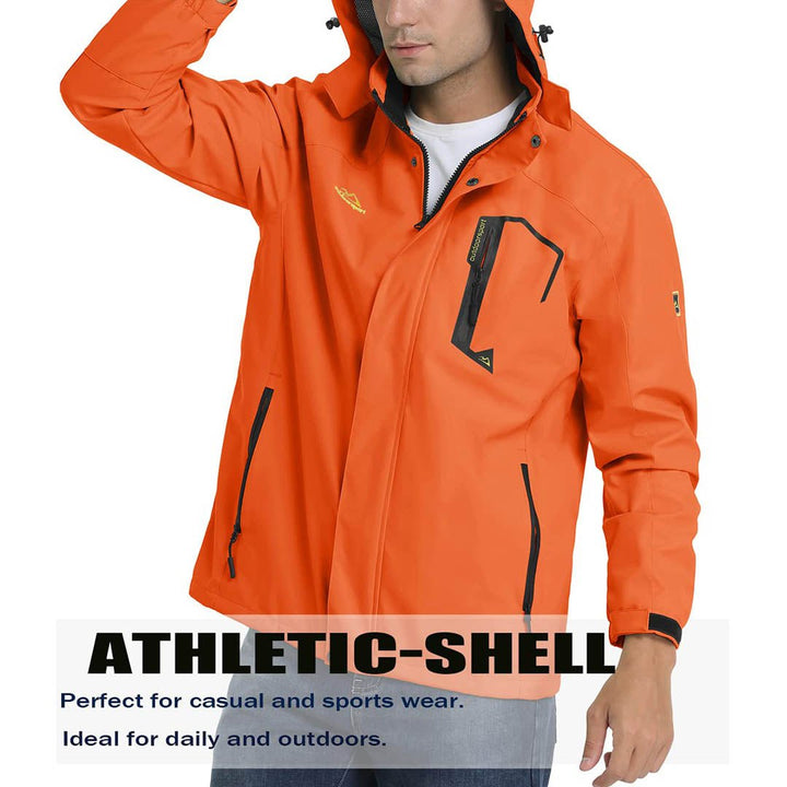 TACVASEN Men's Lightweight Waterproof Hooded Outdoor Hiking Jacket - Men's Jackets