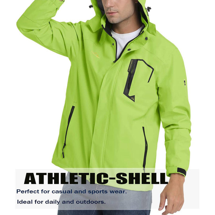TACVASEN Men's Lightweight Waterproof Hooded Outdoor Hiking Jacket - Men's Jackets
