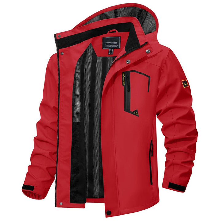 TACVASEN Men's Lightweight Waterproof Hooded Outdoor Hiking Jacket - Men's Jackets