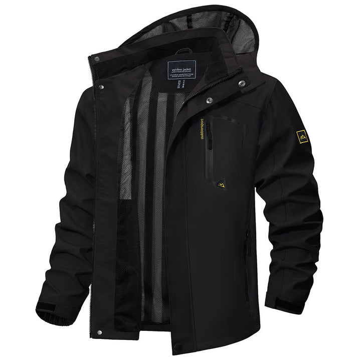 TACVASEN Men's Lightweight Waterproof Hooded Outdoor Hiking Jacket - Men's Jackets