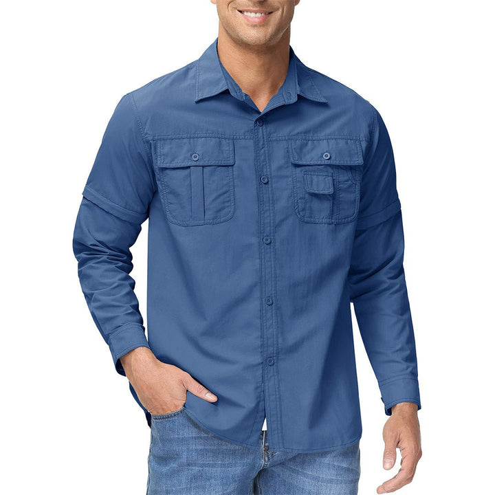 Tacvasen Men's Quick-Dry Detachable Button-down Tactical Shirts - Fall Winter 2022