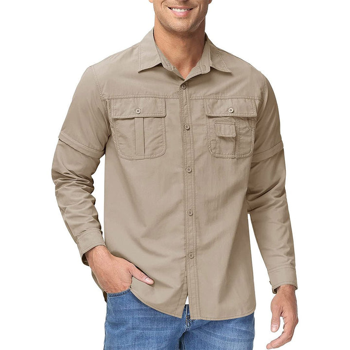 Tacvasen Men's Quick-Dry Detachable Button-down Tactical Shirts - Fall Winter 2022