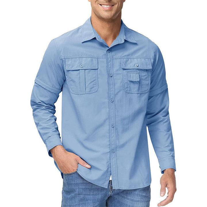 Tacvasen Men's Quick-Dry Detachable Button-down Tactical Shirts - Fall Winter 2022