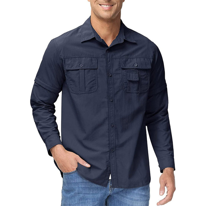 Tacvasen Men's Quick-Dry Detachable Button-down Tactical Shirts - Fall Winter 2022