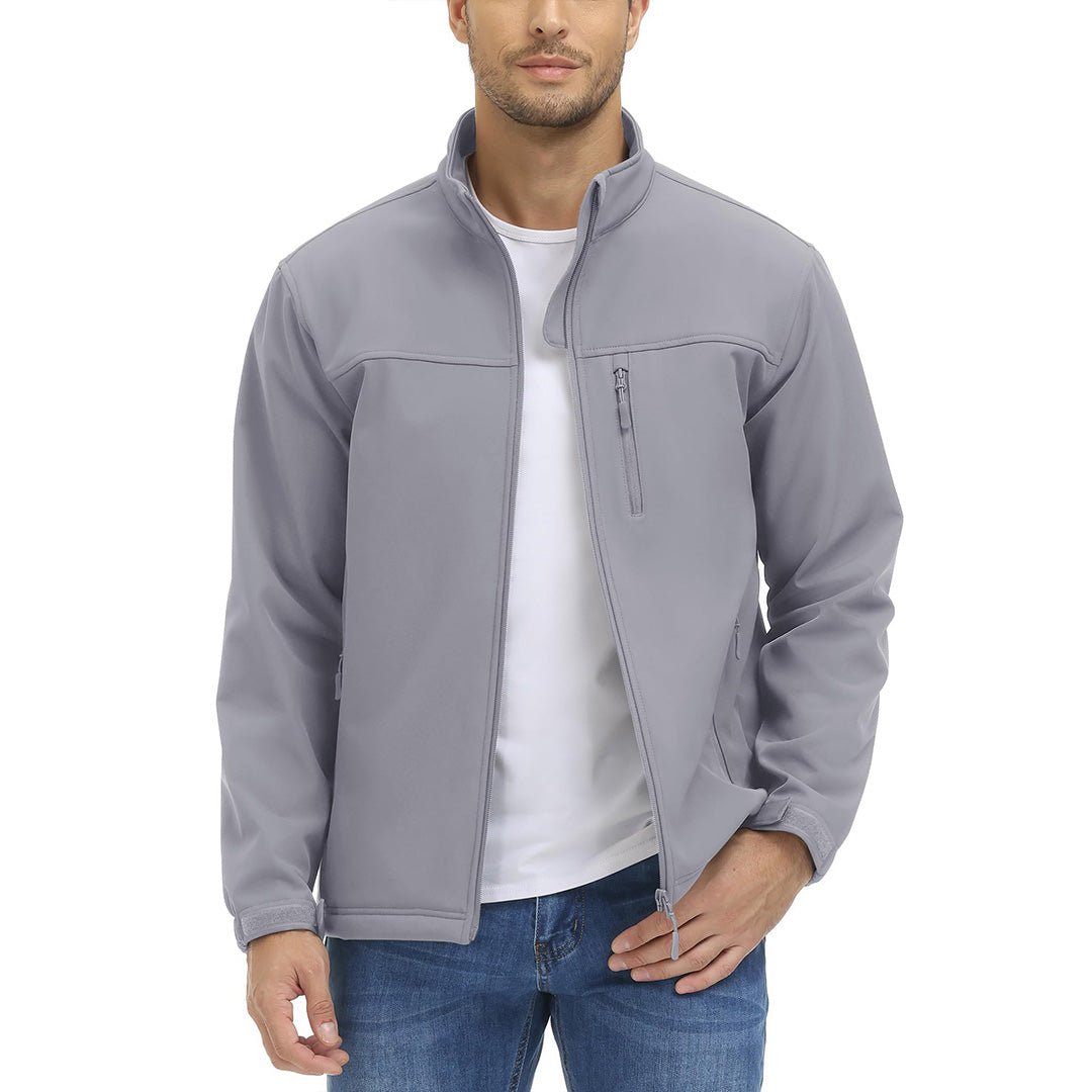 Men's Fleece Lined Softshell Waterproof Outdoor Jackets - H22M688D